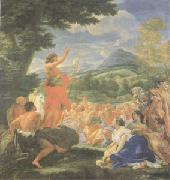 Giovanni Battista Gaulli Called Baccicio St John the Baptist Preaching (mk05) oil on canvas